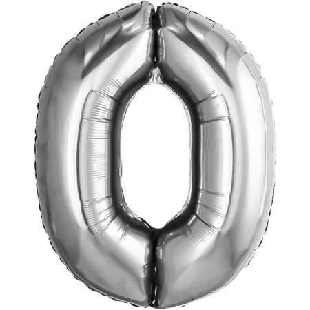Foil ball 32 "Number 0", silver
