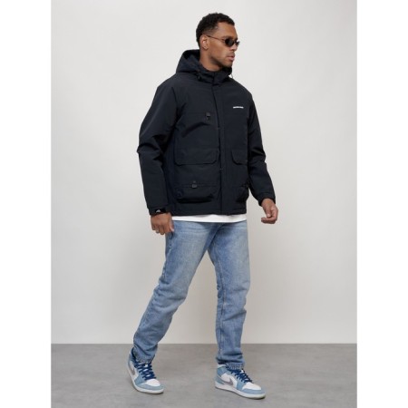 Male spring jacket, size 48, dark blue color-2