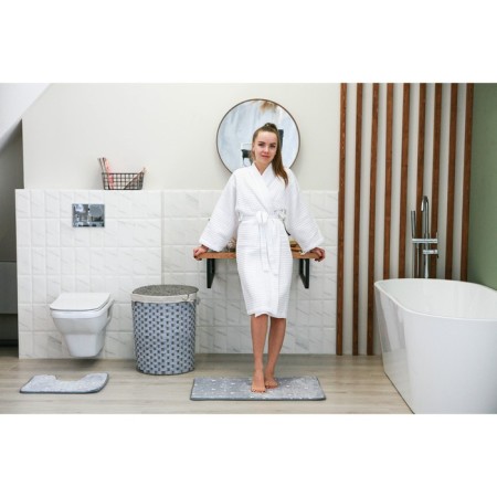 Bath and toilet mat “Luminous stars”, 50 × 80 cm, gray color, Mix drawing-8