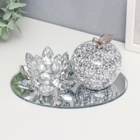 Souvenir glass "Lotus and apple on the mirror" 10.5x14x19 cm-3