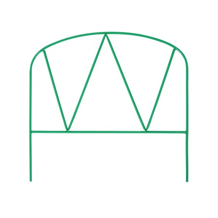 Decorative fence, 65 × 325 cm, 5 sections, metal, green, “Arena”, Greengo-8