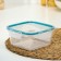 Container for products with latches, 800 ml, sealed cover, transparent color