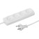 Extension cord Luazon Lighting Eco, 4 sockets, 5 m, 10 A, 2200 W, PVS 2x0.75 mm2, without salary, white