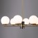 Suspended lamp Freya Fr5230PL-08BS Marble, 810x810x560 mm, E27, 8x60W, brass color