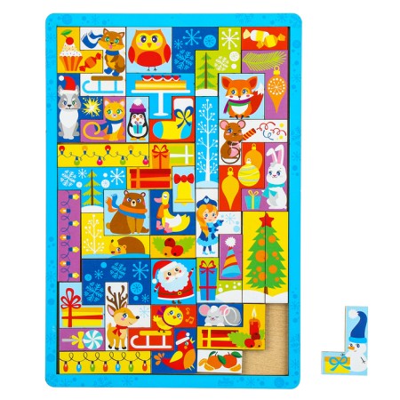 Wooden Tetris "We celebrate the New Year"-3