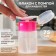 Board with pomp, 75 ml, pink/transparent color