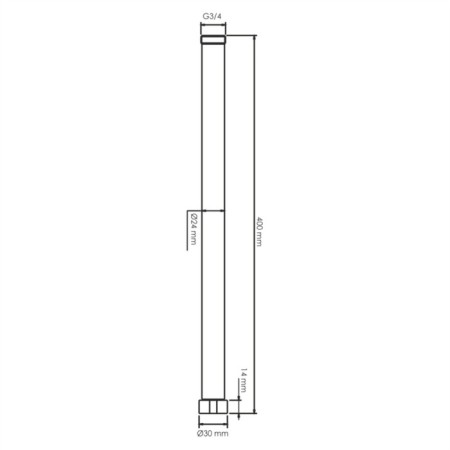 Extension cord for the shower kit Wasserkraft A231, stainless steel, "weapons steel"-1