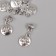 Bale with a suspension metal for the creativity "Lotus" silver 2.7x1.4 cm