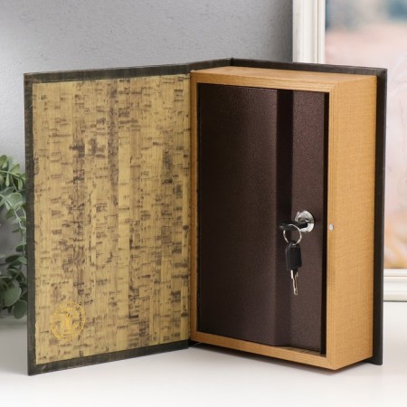 Safe-book wood to the leatherette "Flowering" 27x18x7 cm-2