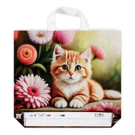 Package "Red Kitten", polyethylene with a loop pen, 37 x 34 cm, 70 μm-1