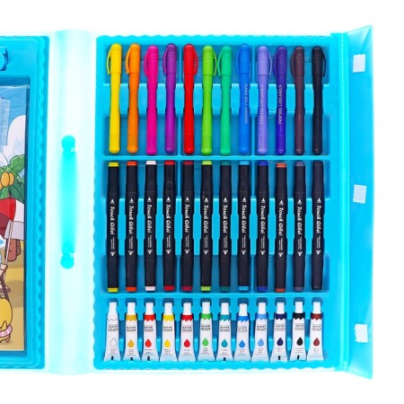 Set for drawing animals blue-6
