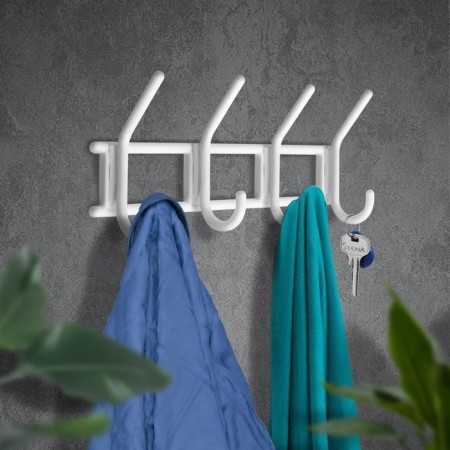 Tundra hanger, 4 hook, snow-white, plastic, 1 pc.