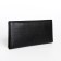 Male purse without fastener, department for bills, for maps, for coins, black color