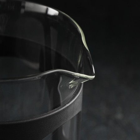 Teapot of a tender jacket - press "Venom", 800 ml, glass, black color-2