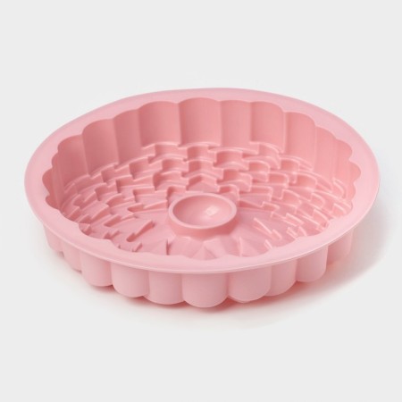 Baking uniform of the “chrysanthemum”, silicone, d = 22 cm, pink color-2
