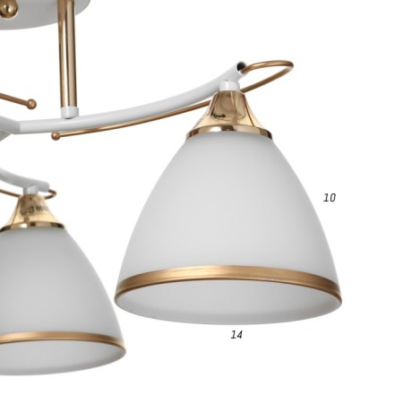 Sarri gallop chandelier 3x60W E27 white gold 25x43x43 cm.-4