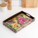 Tray with handles "Vase with flowers", wooden, 30x20x4.5cm