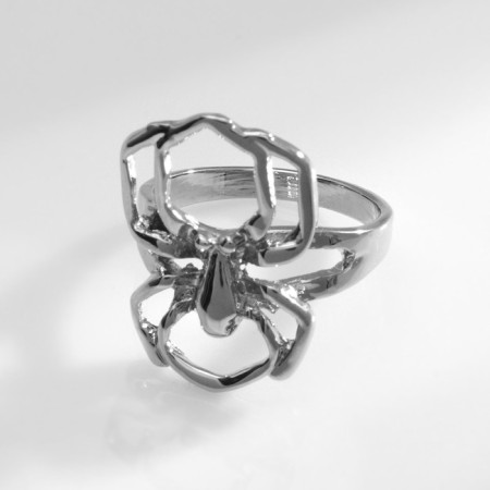 Ring "Mood" Spider, Color silver, size 17