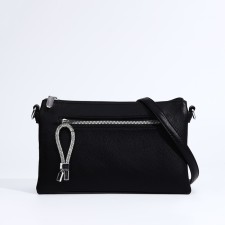Bag Cross-Bodi with a zipper, black color