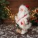 Santa Claus "in a fluffy suit, with a bag" moves, with backlight, 30x19 cm, red