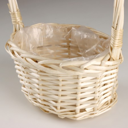 Wicker basket, 20x15x11xh40 cm, white, willow-1