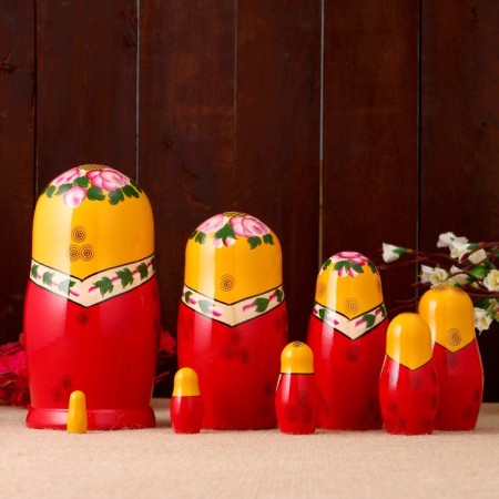 Matryoshka "Semenovskaya", 8 puppet, the highest category-6