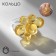 Ring "Molecules", yellow color, 17 size