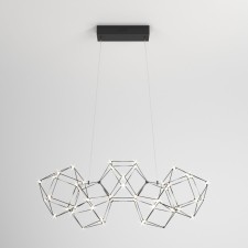 Светильник подвесной Eurosvet Uma 90168/5, LED, 25 Вт, 4000К, 1530Лм, 750х300 мм, цвет чёрный жемчуг