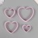 Cutters for polymer clay "heart" set of 4 pcs 3.3x4 cm 4.3x5 cm 5.4x6.2 cm 6.7x7.5 cm