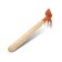 Combined moth, length 34 cm, 3 teeth, wooden handle