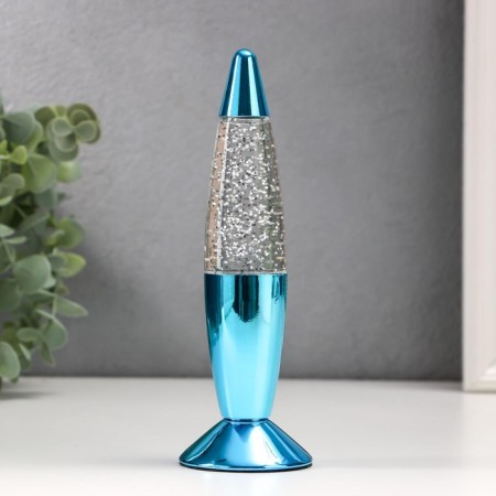 Lumber "Blue Rocket" LED, lava, sparkles, from batteries 3xlr44 19 cm Risalux