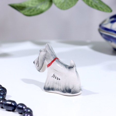 Souvenir "Scotch terrier", Gzhel-2