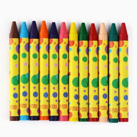 Wax crayons, 12 colors "raccoon"-1