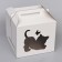 Confectionery packaging "kitten", 2 windows, white, 35 x 35 x 31 cm