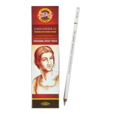 White coal in a pencil of 4.5 mm, Koh-I-Noor Medium Gioconda 8812/3, L = 175 mm