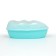 Cat toilet rounded with a side and a scoop 38 x 28 x 15 cm, blue