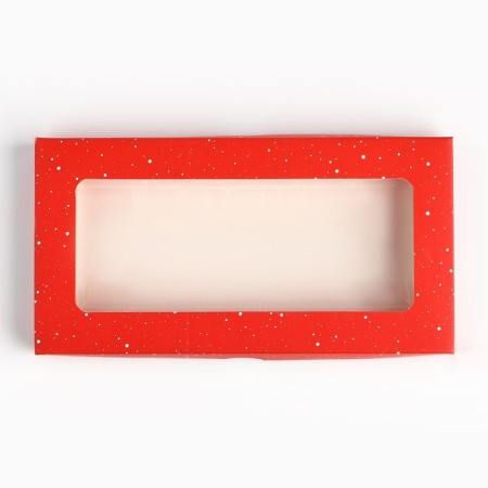Brown Light Chocolate Box, with a window, 16.4 x 8.4 x 1.7 cm, New Year-1