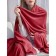 GEORGINA plaid, size 180x200 cm, red color
