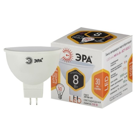 LED LED era Standard "Sofit", 8 W, GU5.3, 480 lm, 2700k, glow warm white-1