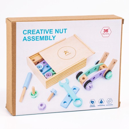 Wooden designer "Little Builder", 21.3 × 17.5 × 4.5 cm-1
