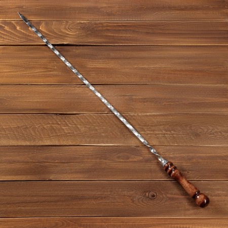 Shampoo with a wooden handle, working length - 60 cm, width - 10 mm, thickness - 3 mm with a pattern-6