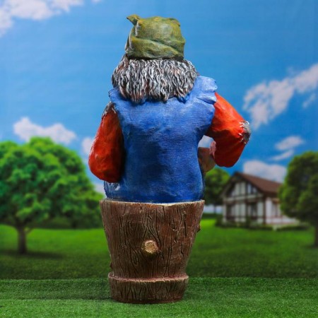Garden figure "Baba Yaga on a mortar with a cat" 74x40x36 cm mix-2