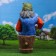 Garden figure "Baba Yaga on a mortar with a cat" 74x40x36 cm mix