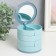 Plastic decoration box, mirror "round. Four levels" Blue 10x10x10 cm