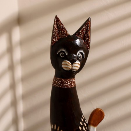 Figure tree "Cat tail pipe in a collar" 60 cm-4