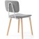 Wooden chair KLINT ARE BUK/fabric, natural/gray 43x58x82 cm