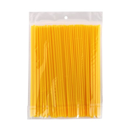 Decorative pads (tubes) on the knitting needles of the motorcycle, yellow, set 72 pcs-4