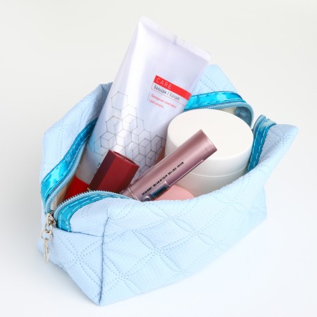 Cosmetic bag with lightning, blue color-4