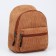 School textile backpack, 22x24x12 cm, beige color