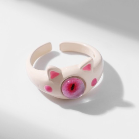 Ring "Montrustrik" cat, pink color, dimensionless-1